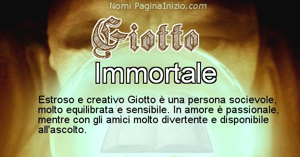 Giotto - Significato reale del nome Giotto