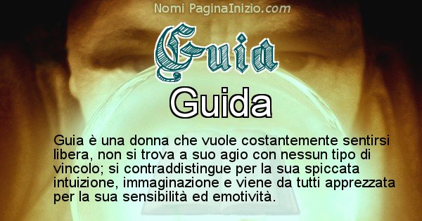 Guia - Significato reale del nome Guia
