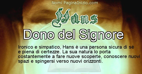 Hans - Significato reale del nome Hans