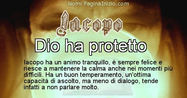 Iacopo - Significato reale del nome Iacopo