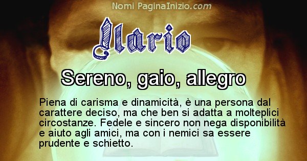 Ilario - Significato reale del nome Ilario