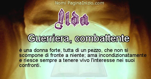 Ilda - Significato reale del nome Ilda