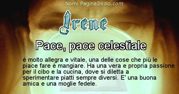Irene - Significato reale del nome Irene