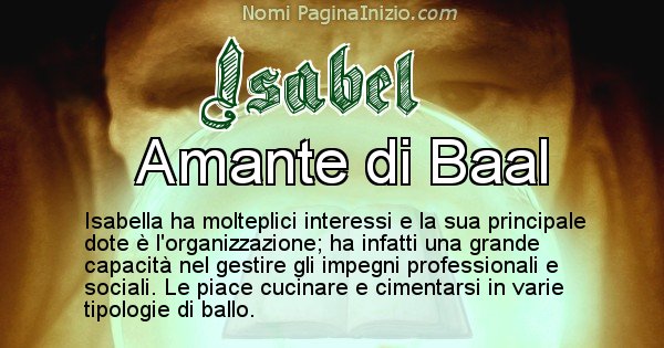 Isabel - Significato reale del nome Isabel