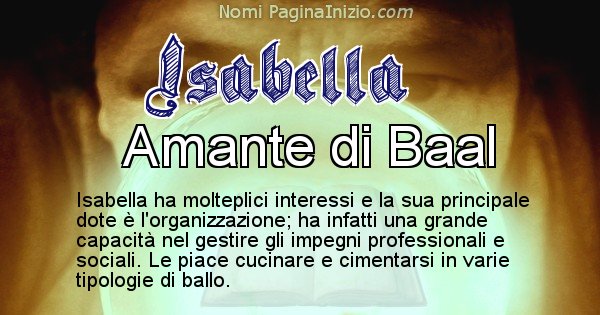 Isabella - Significato reale del nome Isabella
