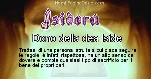 Isidora - Significato reale del nome Isidora