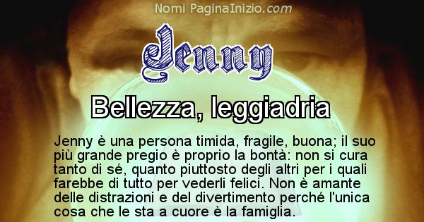 Jenny - Significato reale del nome Jenny