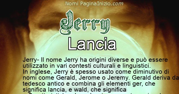 Jerry - Significato reale del nome Jerry