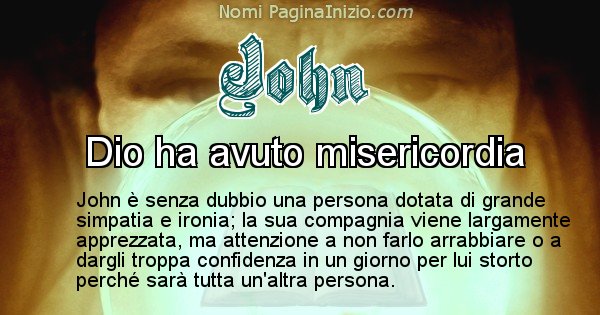 John - Significato reale del nome John