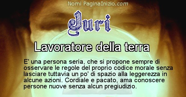 Juri - Significato reale del nome Juri