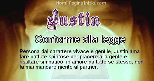 Justin - Significato reale del nome Justin