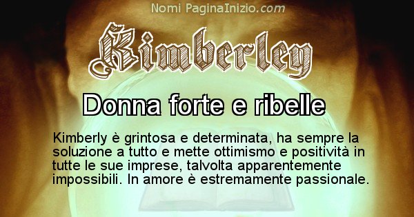 Kimberley - Significato reale del nome Kimberley