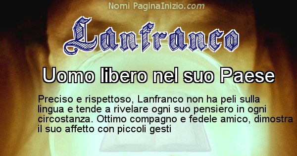 Lanfranco - Significato reale del nome Lanfranco