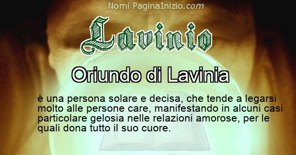 Lavinio - Significato reale del nome Lavinio