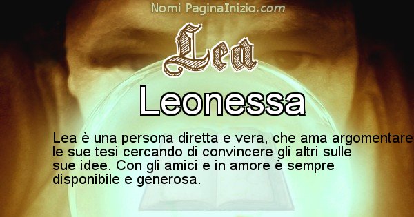 Lea - Significato reale del nome Lea