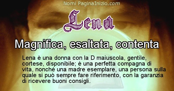 Lena - Significato reale del nome Lena