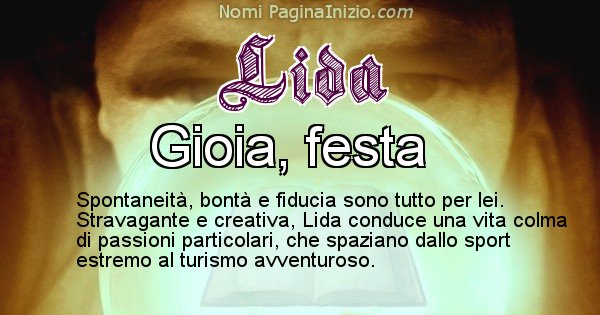 Lida - Significato reale del nome Lida
