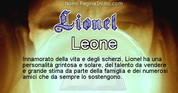 Lionel - Significato reale del nome Lionel