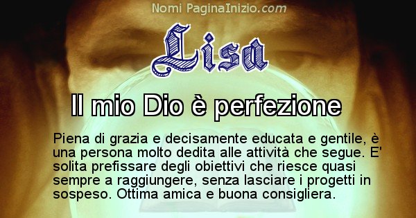 Lisa - Significato reale del nome Lisa