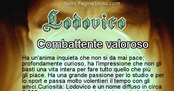 Lodovico - Significato reale del nome Lodovico