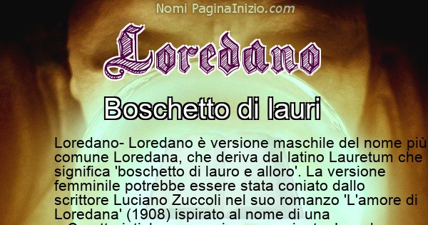 Loredano - Significato reale del nome Loredano