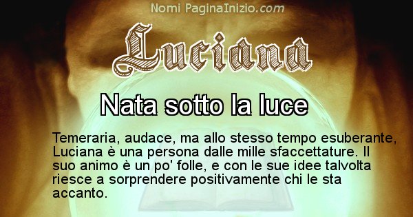 Luciana - Significato reale del nome Luciana