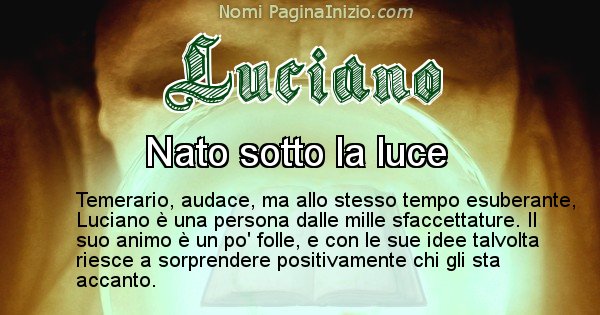 Luciano - Significato reale del nome Luciano