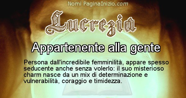 Lucrezia - Significato reale del nome Lucrezia