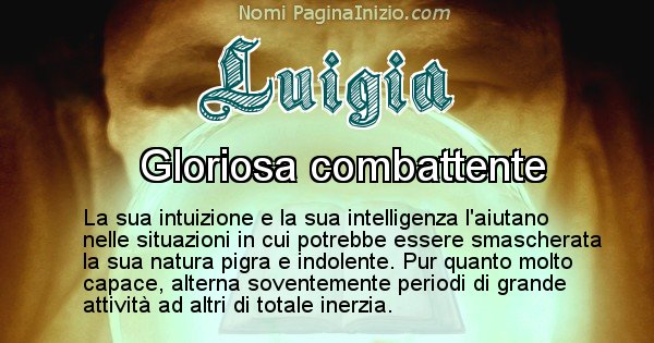 Luigia - Significato reale del nome Luigia