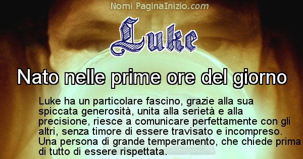 Luke - Significato reale del nome Luke