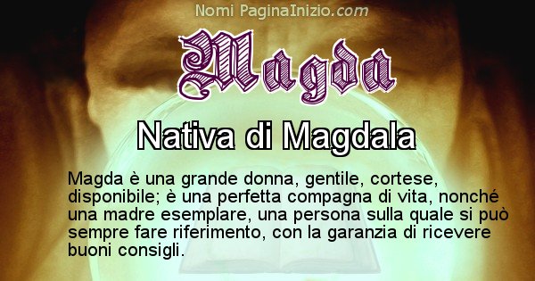 Magda - Significato reale del nome Magda