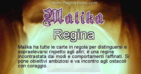 Malika - Significato reale del nome Malika