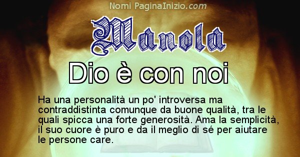 Manola - Significato reale del nome Manola