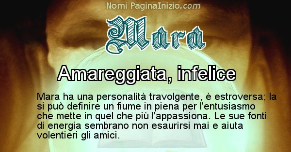 Mara - Significato reale del nome Mara