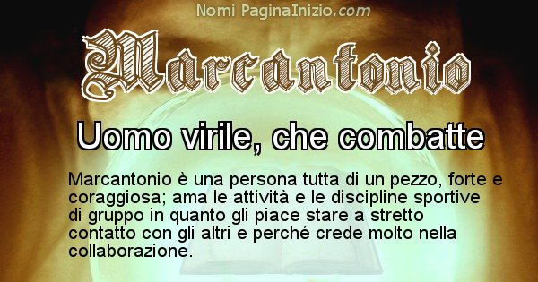 Marcantonio - Significato reale del nome Marcantonio