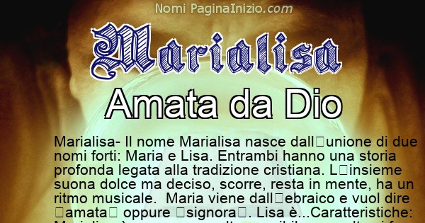 Marialisa - Significato reale del nome Marialisa