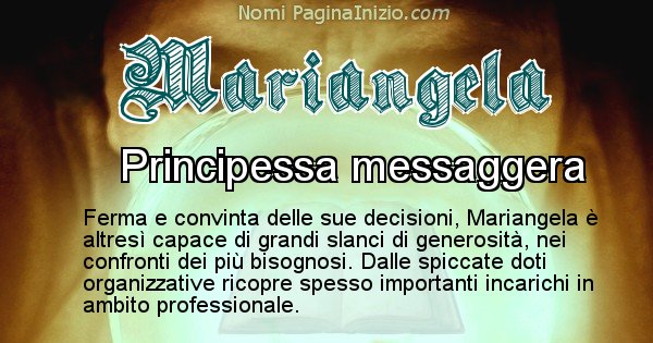 Mariangela - Significato reale del nome Mariangela