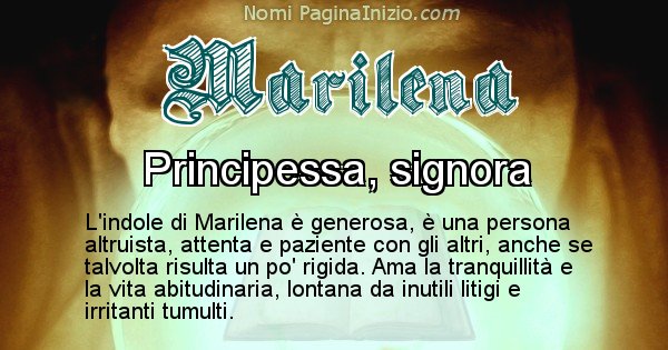 Marilena - Significato reale del nome Marilena