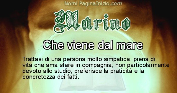 Marino - Significato reale del nome Marino