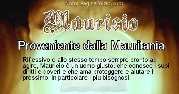 Mauricio - Significato reale del nome Mauricio