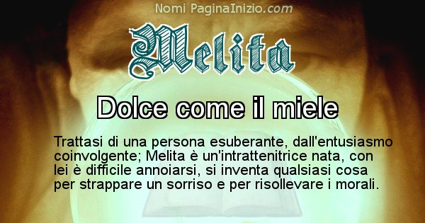 Melita - Significato reale del nome Melita