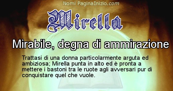 Mirella - Significato reale del nome Mirella