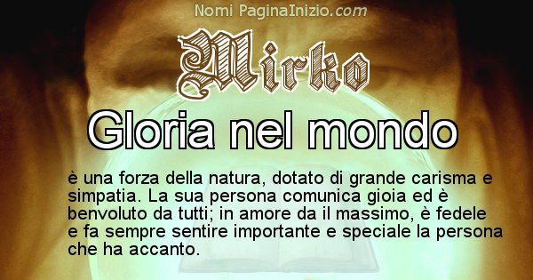 Mirko - Significato reale del nome Mirko