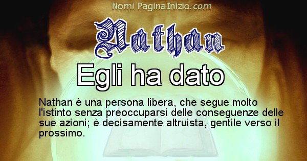 Nathan - Significato reale del nome Nathan