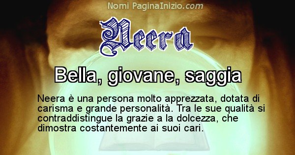 Neera - Significato reale del nome Neera