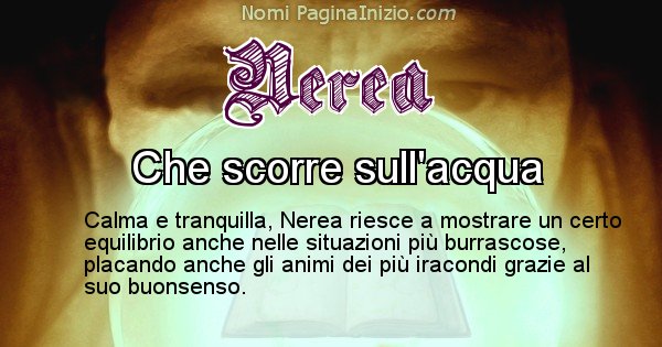 Nerea - Significato reale del nome Nerea