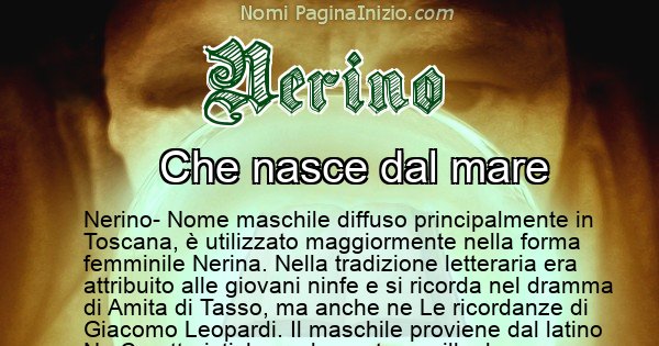 Nerino - Significato reale del nome Nerino