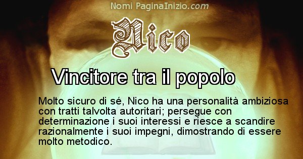 Nico - Significato reale del nome Nico