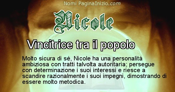 Nicole - Significato reale del nome Nicole