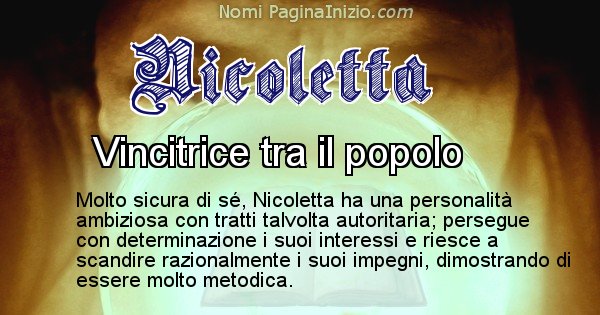 Nicoletta - Significato reale del nome Nicoletta